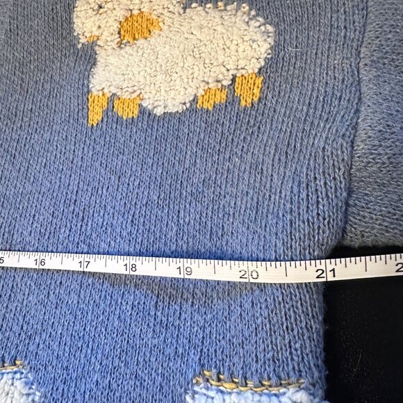 Blue Sheep Knit Cardigan Cottagecore Medium - Picture 4 of 7